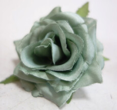 Роза искусственная головка (зеленый винтаж)
