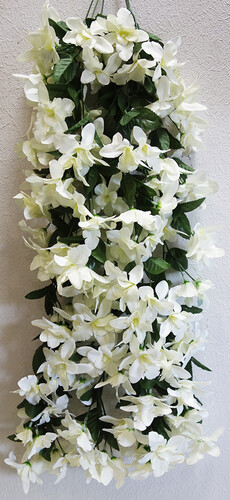 Орхидея искусственная ампельный куст (белая)