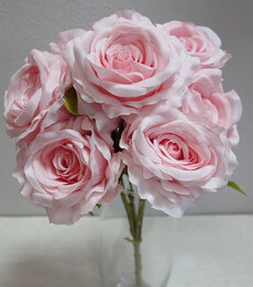 Роза искусственная винтаж букет (розовая)