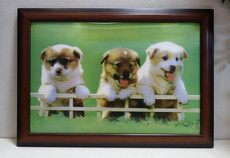 Картина голографическая милые щенки