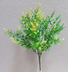 Трава искусственная шалфей куст (желтый)