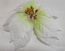 Пуансеттия искусственная цветок (белая)