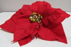 Пуансеттия искусственная цветок (красная)