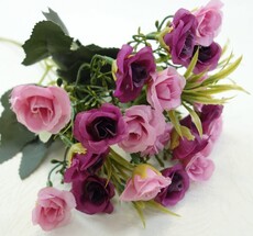 Роза искусственная мелкая куст (розово-малиновая)