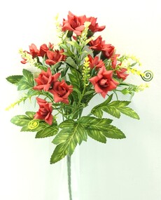 Роза искусственная острая с завитком (красная)