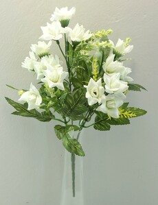 Роза искусственная острая с завитком (белая)