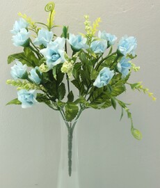 Роза искусственная острая с завитком (синяя)
