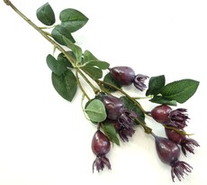 Ветка искусственная с ягодами (шиповник (сливовый)