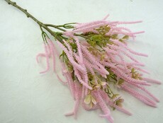 Лещина искусственная цветная ветка (розовая с цветами)