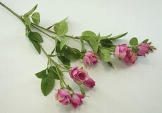 Роза искусственная французская ветка (темно-розовая)