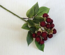 Ветка искусственная с ягодами (земляника (красная)