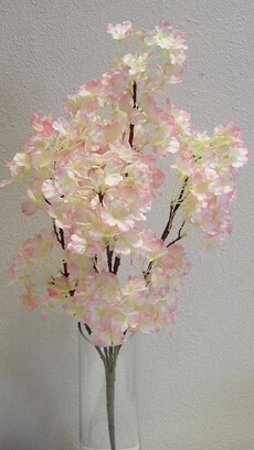 Сакура искусственная махровый куст (розовая)