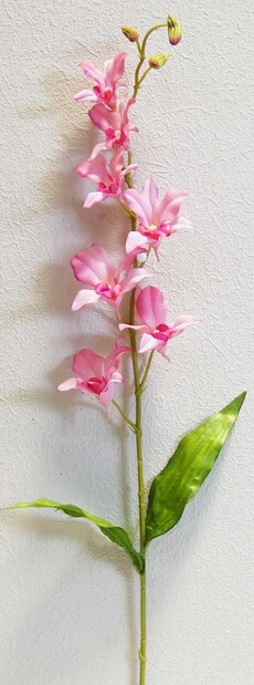 Орхидея искусственная дендробиум ветка (розовая)