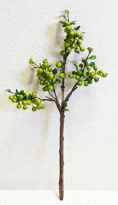 Ветка искусственная с ягодами (голубика (зеленый)