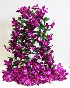 Ампельный искусственный куст (орхидея (сиреневая)