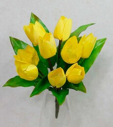 Тюльпан искусственный букет (желтый)
