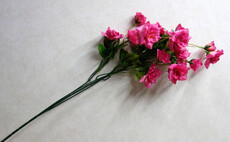 Роза искусственная мелкая ветка (ярко-розовая)