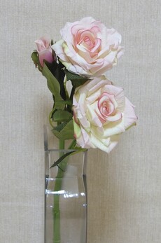 Роза искусственная люкс ветка (белый)