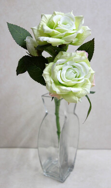 Роза искусственная люкс ветка (зеленый)