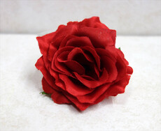 Роза искусственная головка (красный)