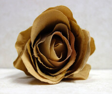 Роза искусственная винтаж головка (коричневая)