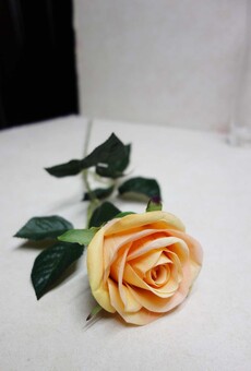 Роза искусственная ветка (персиковая)