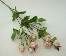 Роза искусственная французская ветка (розовая)