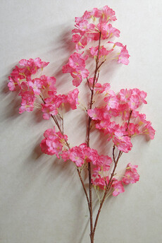 Сакура искусственная махровая ветка (розовая)