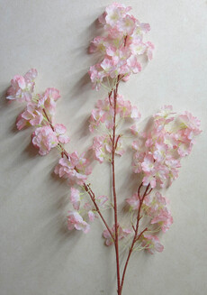 Сакура искусственная махровая ветка (светло-розовая)