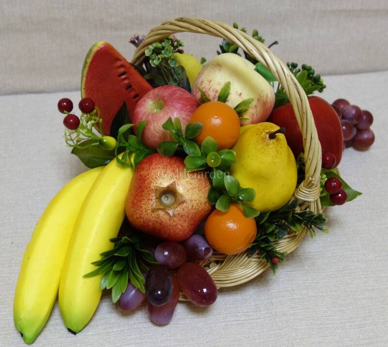 Корзина с фруктами и цветами (68 фото)