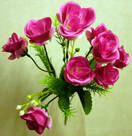 Роза искусственный куст (розовый)