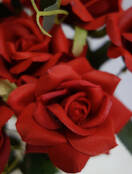 Роза искусственный куст (красный)