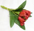 Тюльпан искусственный ветка (красный)