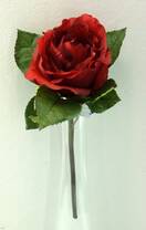 Роза искусственная ветка (красная)