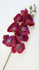 Орхидея искусственная ветка (фаленопсис,бордово-красная)