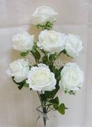 Роза искусственный букет (белый)
