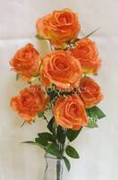 Роза искусственный букет (оранжевый)
