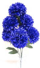 Хризантема шар искусственный куст (синий)