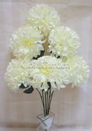 Хризантема шар искусственный куст (белый)