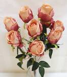 Роза искусственный букет (розовый)