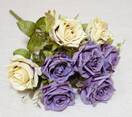 Роза искусственный букет (фиолетово-персиковый)