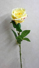 Роза искусственная ветка (желтая)