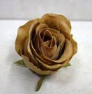Роза искусственная головка (коричневая)