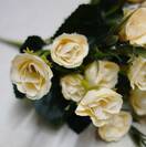 Роза искусственный куст (бежево-персиковый)